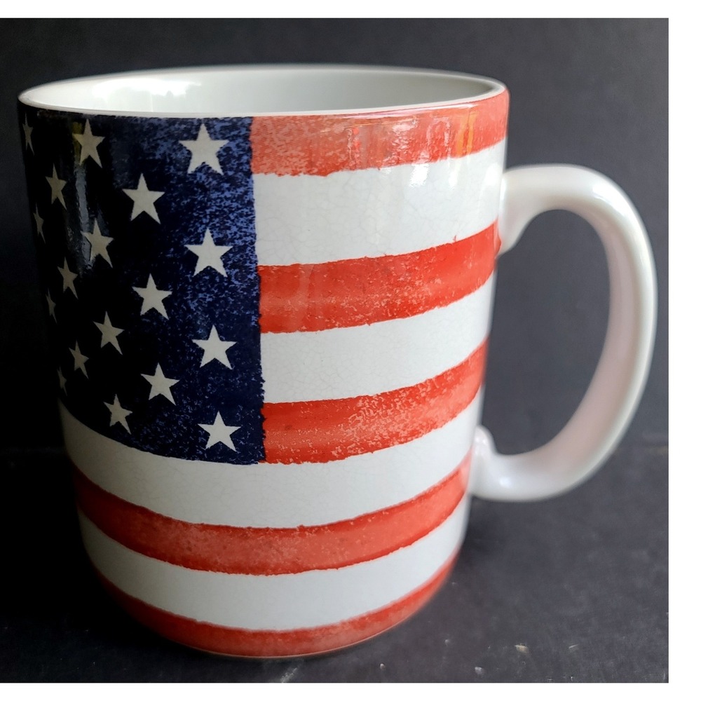 Old Glory American Flag Coffee Mug Patriotic USA 4.5in Port Townsand Porcelain